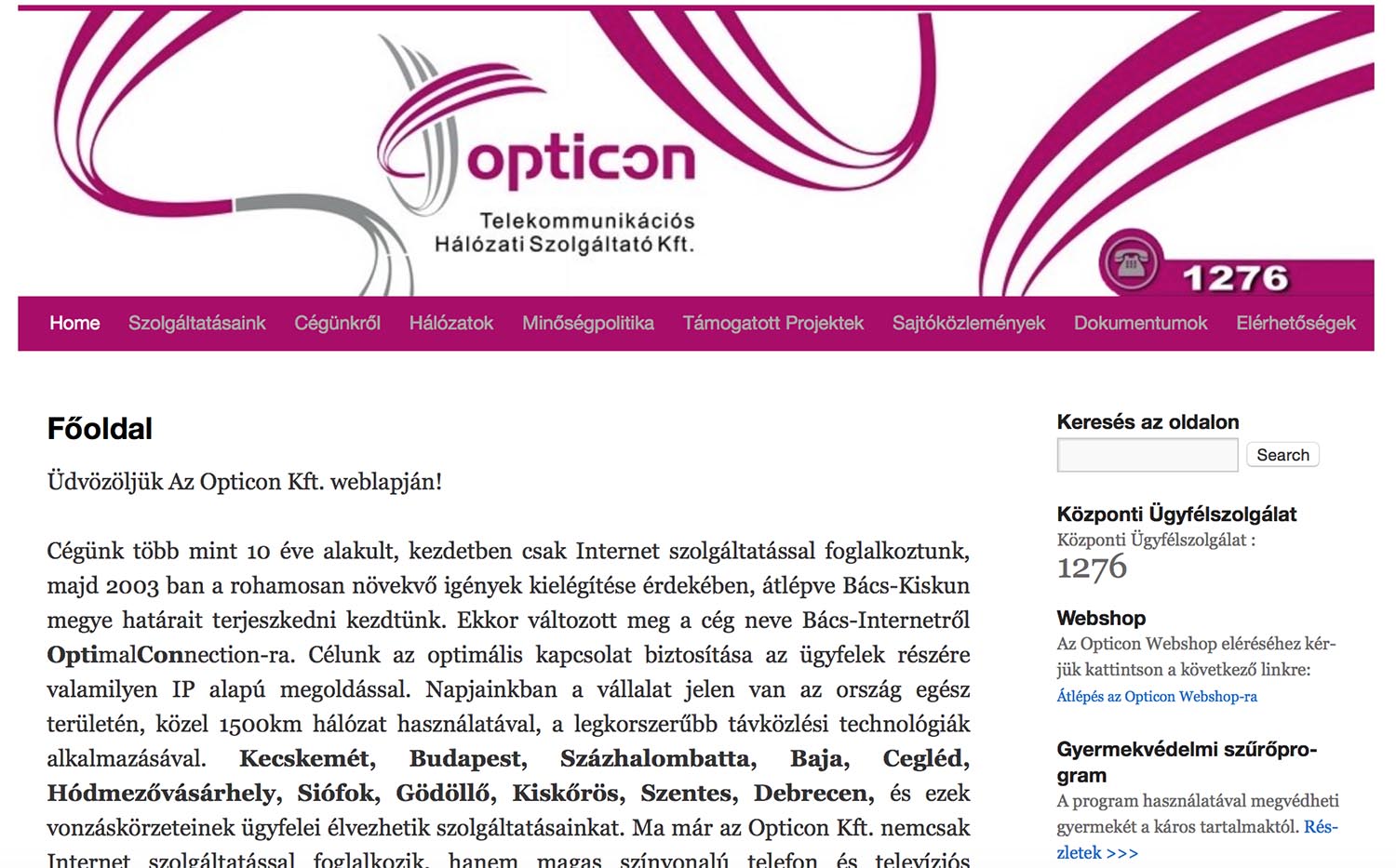 Opticon - Másfél milliárdért fejlesztenek optikai hálózatot több kistérségben
