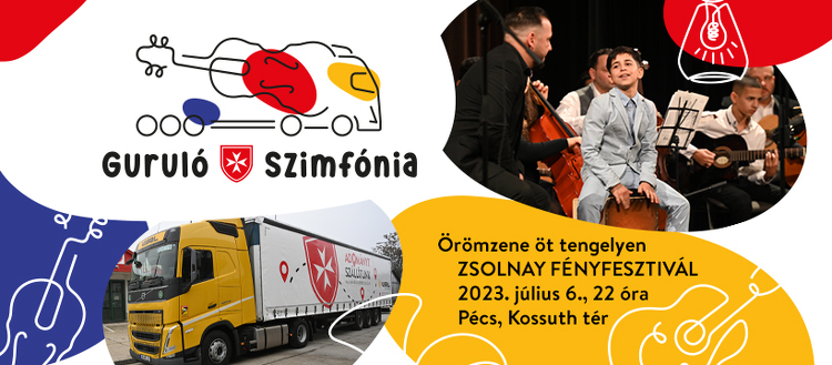 Örömzene öt tengelyen - Egyedülálló kamionszínpadon lép fel a Máltai Szimfónia zenekara a Zsolnay Fényfesztiválon