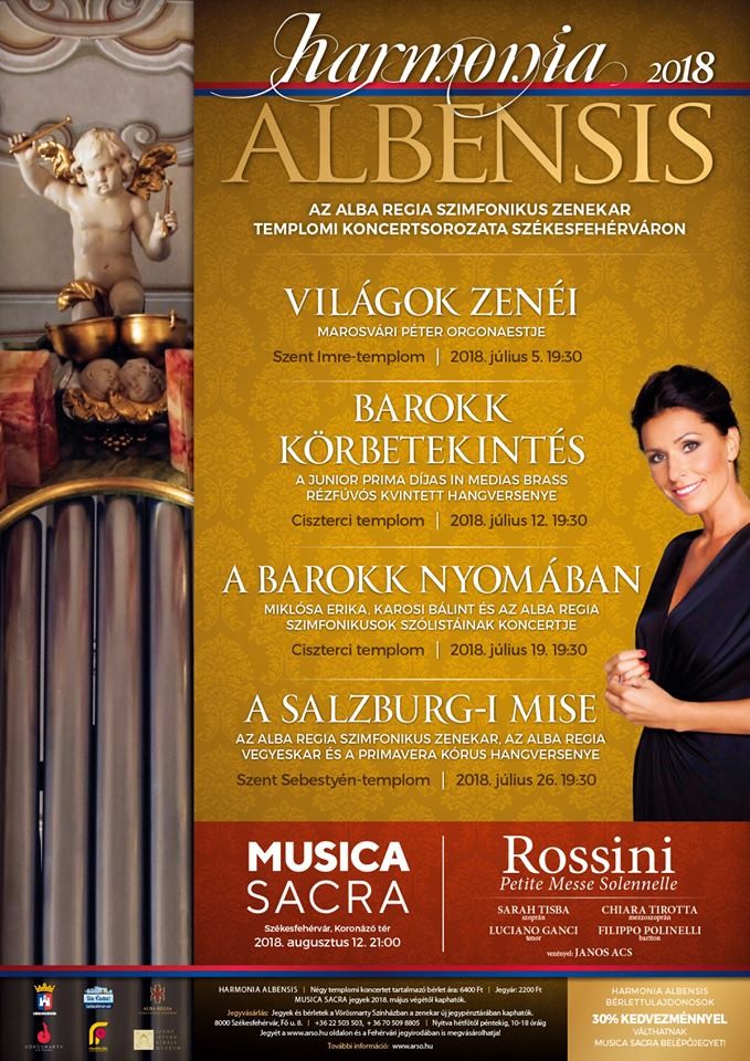 A Harmonia Albensis négy templomi koncertet tart Székesfehérváron