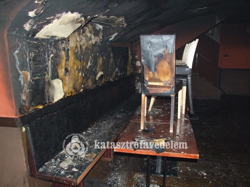 Tűz egy székesfehérvári kávézóban