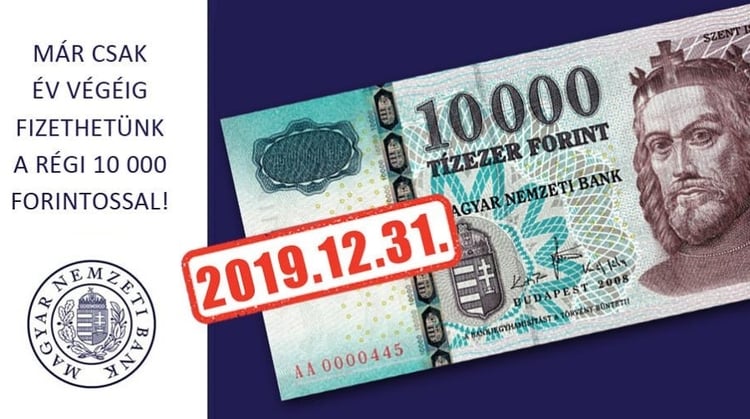 Már csak év végéig lehet fizetni a régi 10 000 forintos bankjegyekkel