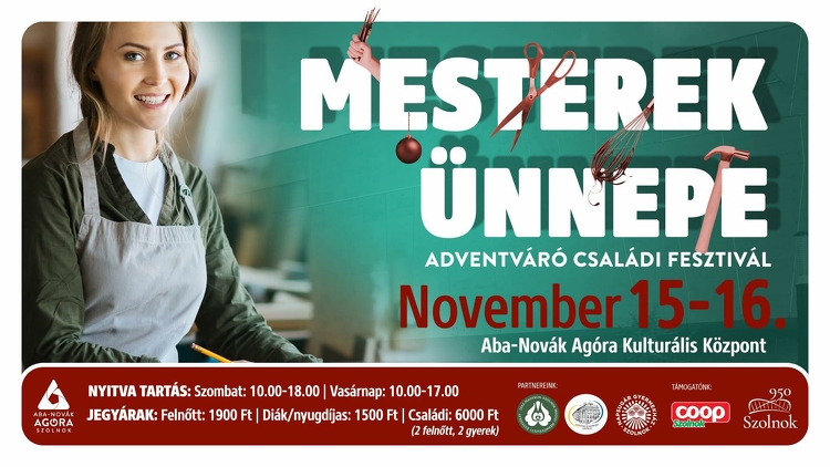 Mesterek ünnepe – adventváró családi fesztivált rendeznek Szolnokon
