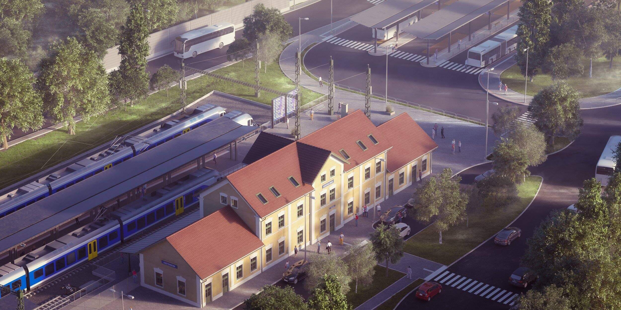 Ilyen lesz Esztergom megújuló vasúti csomópontja