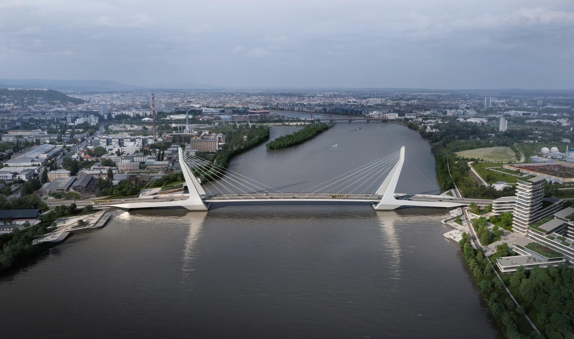 Így fog kinézni Budapest új hídja