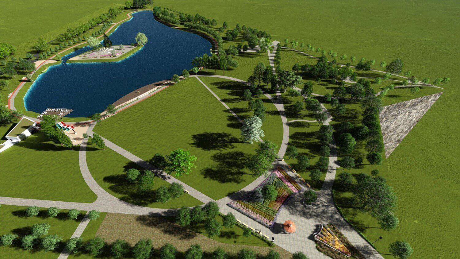 Tatabánya legnagyobb parkját alakítják modern közösségi ponttá