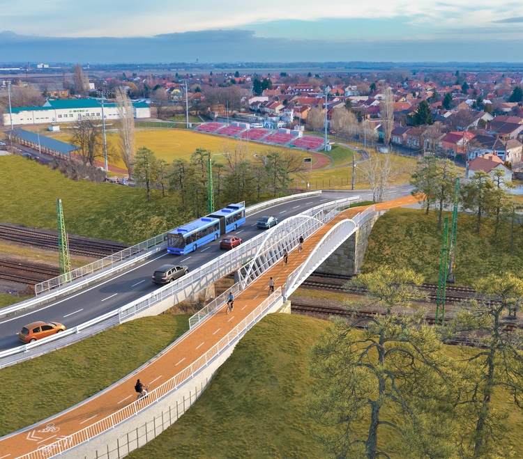 Vasúti fővonal felett születik új kerékpáros híd Miskolcon