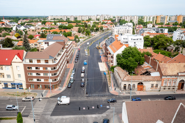Végéhez közeledik Debrecenben a nyugati kiskörút befejező ütemének építése