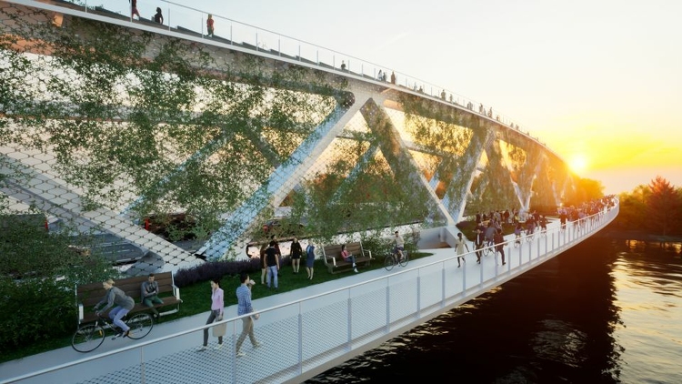 Zöldfelületekkel és közösségi terekkel épülhet meg a harmadik szegedi Tisza-híd - 2024-re készülnek el az engedélyes kiviteli tervek