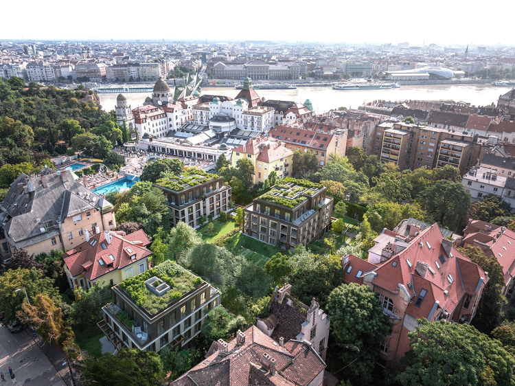 A Gellért-hegy lábánál épül lakópark - 334 fát ültetnek 120 helyére