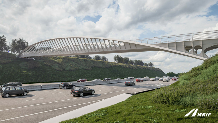 Nemzetközi elismerést kapott az M7-es felett Velencénél épülő híd - VIDEÓ