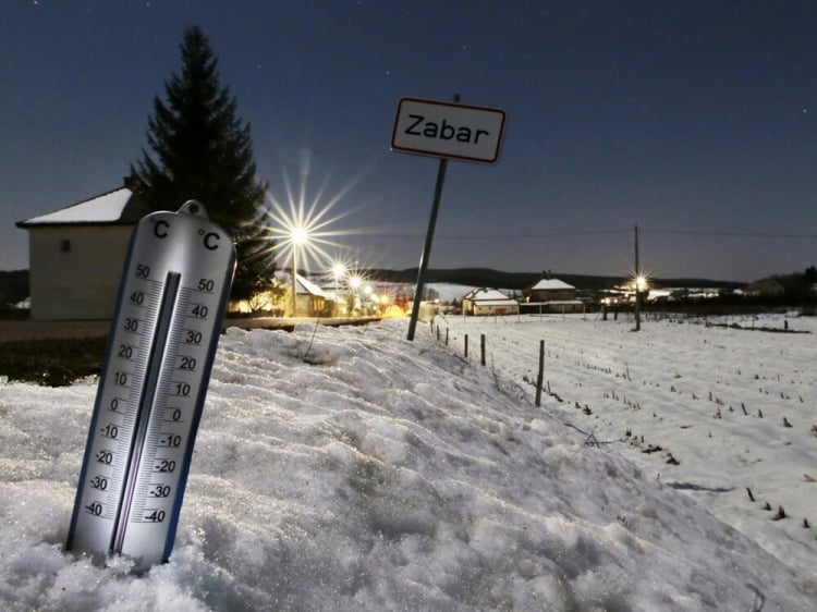 Meteorológia: Zabarban mínusz 14 Celsius-fok volt hétfő hajnalban