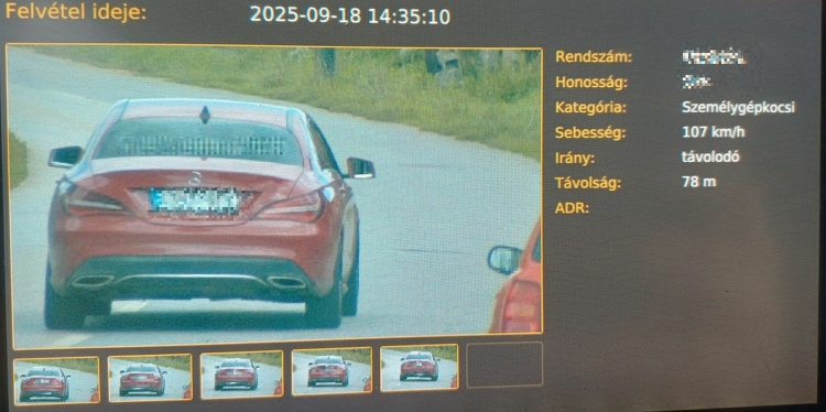 Újabb kirívó gyorshajtó Nógrád vármegyében