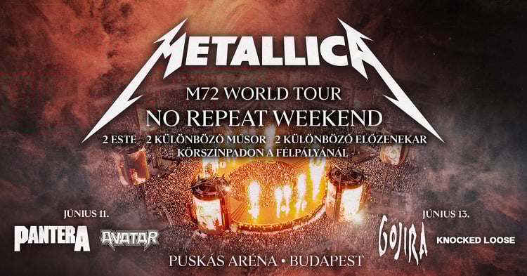 Duplakoncertet ad a Metallica jövő júniusban Budapesten