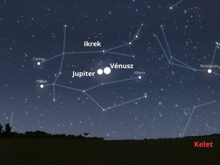 A Vénusz és a Jupiter szoros együttállása lesz megfigyelhető jövő hét elején