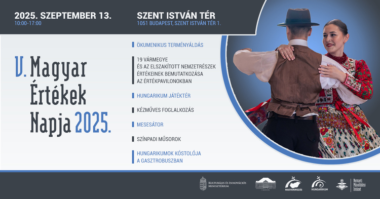 Ingyenes programokkal várják az érdeklődőket szombaton a Magyar Értékek Napján Budapesten