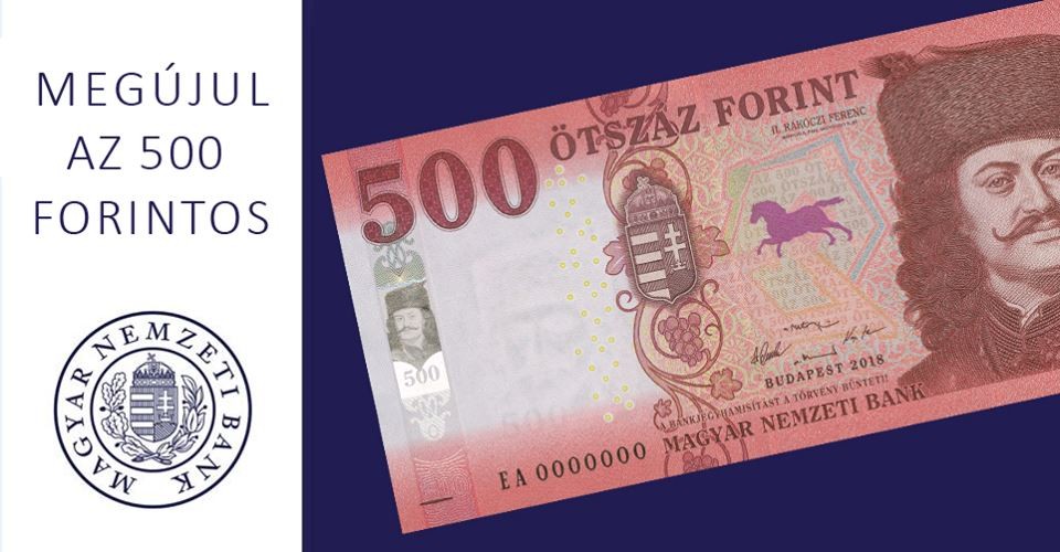 Február 1-től kerülnek forgalomba az új 500 forintos bankjegyek