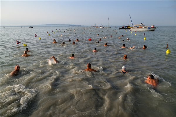 Ötvenegy országból több mint 11 ezer indulóval rendezték meg a Balaton-átúszást