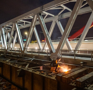 Déli összekötő vasúti híd (éjszakai bontás)