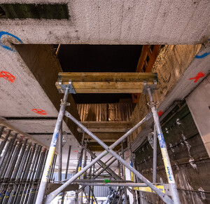  M3 metró - Lehel tér új lift - födémbontás