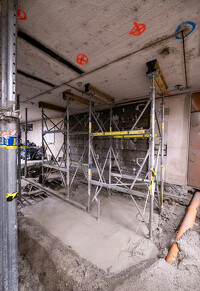  M3 metró - Lehel tér új lift - födémbontás
