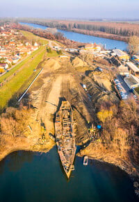 Szőke Tisza hajó kiemelés