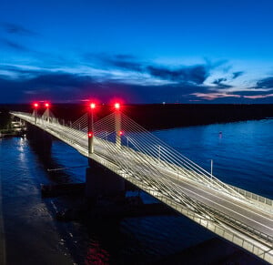 Tomori Pál híd világítás próba