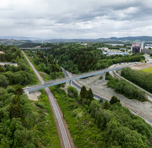 Trondheim (Norvégia) gyalogos-kerékpáros híd