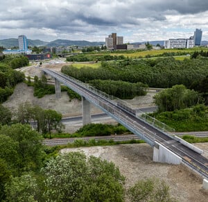 Trondheim (Norvégia) gyalogos-kerékpáros híd