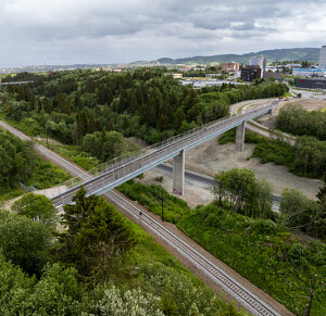 Trondheim (Norvégia) gyalogos-kerékpáros híd