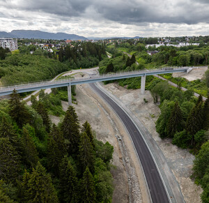 Trondheim (Norvégia) gyalogos-kerékpáros híd