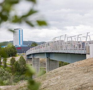 Trondheim (Norvégia) gyalogos-kerékpáros híd