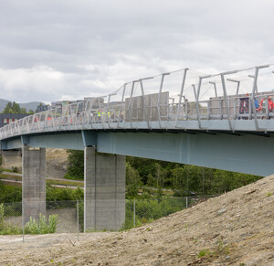 Trondheim (Norvégia) gyalogos-kerékpáros híd