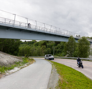 Trondheim (Norvégia) gyalogos-kerékpáros híd