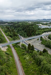 Trondheim (Norvégia) gyalogos-kerékpáros híd