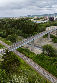 Trondheim (Norvégia) gyalogos-kerékpáros híd