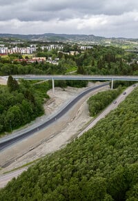 Trondheim (Norvégia) gyalogos-kerékpáros híd