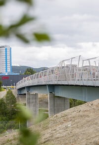 Trondheim (Norvégia) gyalogos-kerékpáros híd