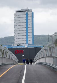 Trondheim (Norvégia) gyalogos-kerékpáros híd