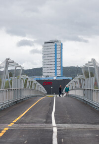 Trondheim (Norvégia) gyalogos-kerékpáros híd