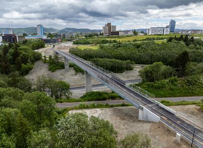 Trondheim (Norvégia) gyalogos-kerékpáros híd