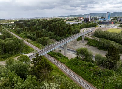 Trondheim (Norvégia) gyalogos-kerékpáros híd