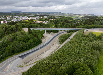 Trondheim (Norvégia) gyalogos-kerékpáros híd