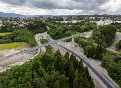 Trondheim (Norvégia) gyalogos-kerékpáros híd