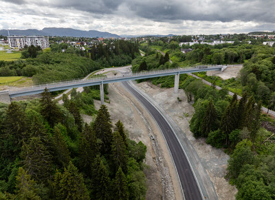 Trondheim (Norvégia) gyalogos-kerékpáros híd