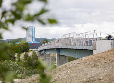 Trondheim (Norvégia) gyalogos-kerékpáros híd