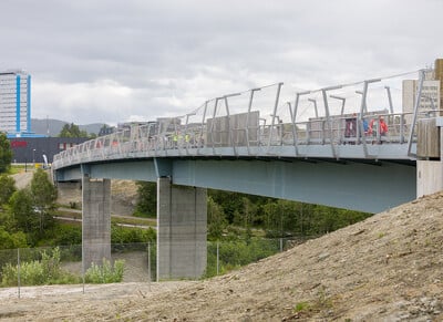 Trondheim (Norvégia) gyalogos-kerékpáros híd