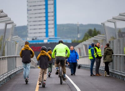 Trondheim (Norvégia) gyalogos-kerékpáros híd