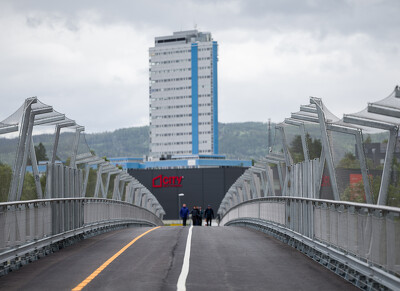 Trondheim (Norvégia) gyalogos-kerékpáros híd