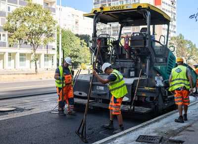 Szentendrei út aszfaltozás