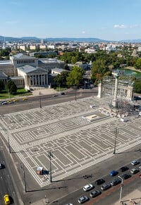 Gábriel Arkangyal szobor állványzat